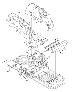 Operators Platform Diagram and Parts List for Z-FORCELZ54 (17AIDAGC-17AIDAGC010)(2014) Cub Cadet Lawn Tractor